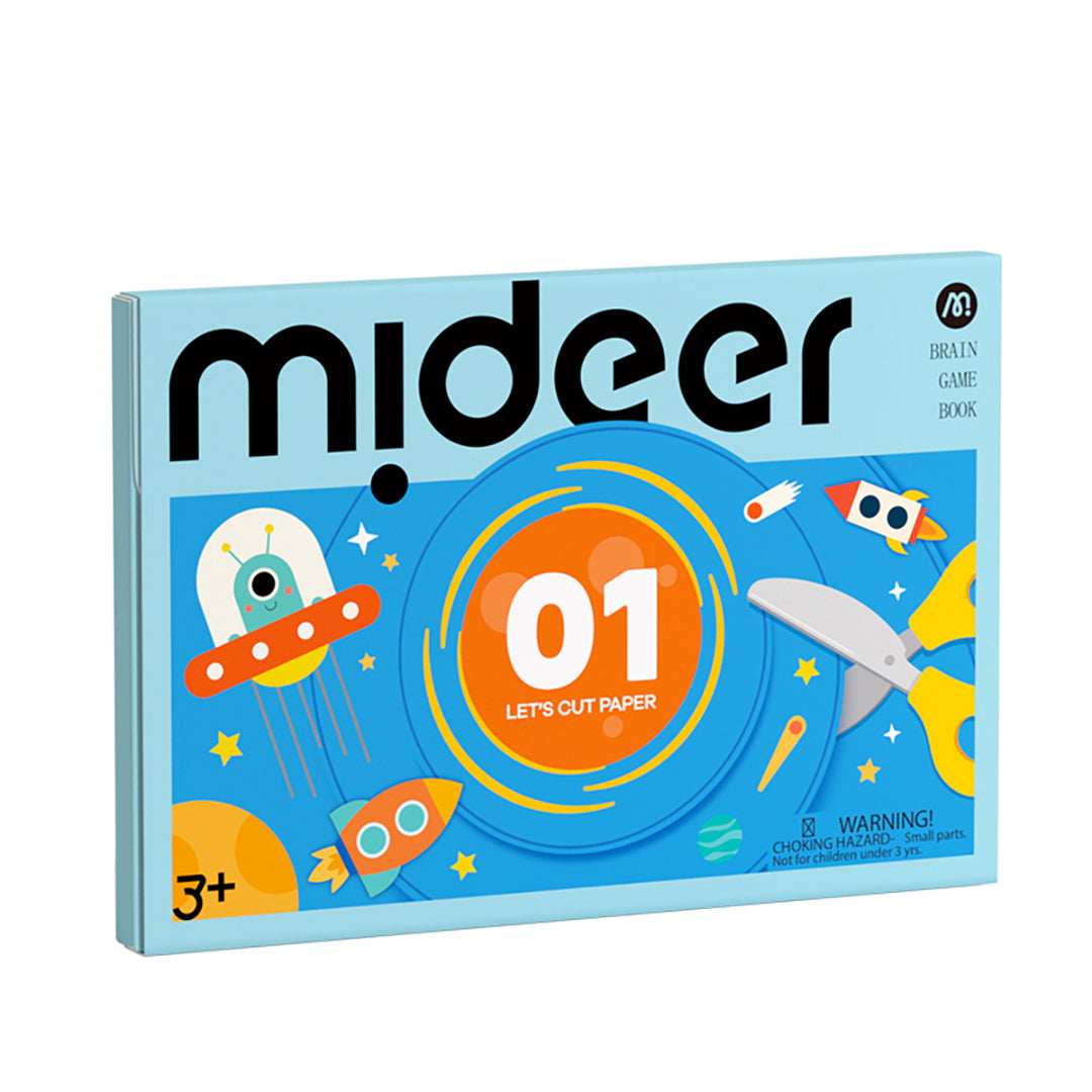 Mideer Level Up Brain Gamebook - Let's Cut Paper Level 1 for kids in Kuwait